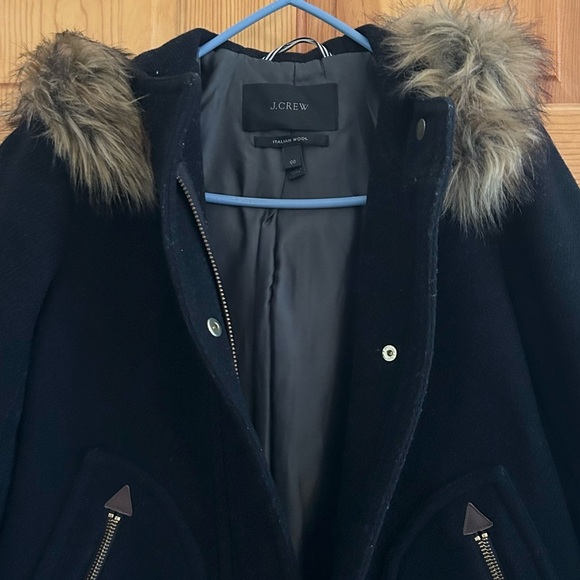 J.Crew Chateau Parka Italian Stadium Cloth Wool in Black - Picture 7 of 7